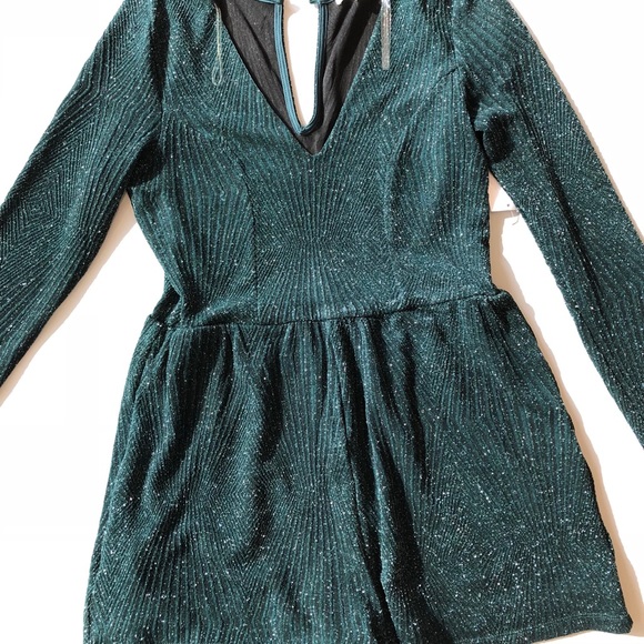 charlotte russe green jumpsuit